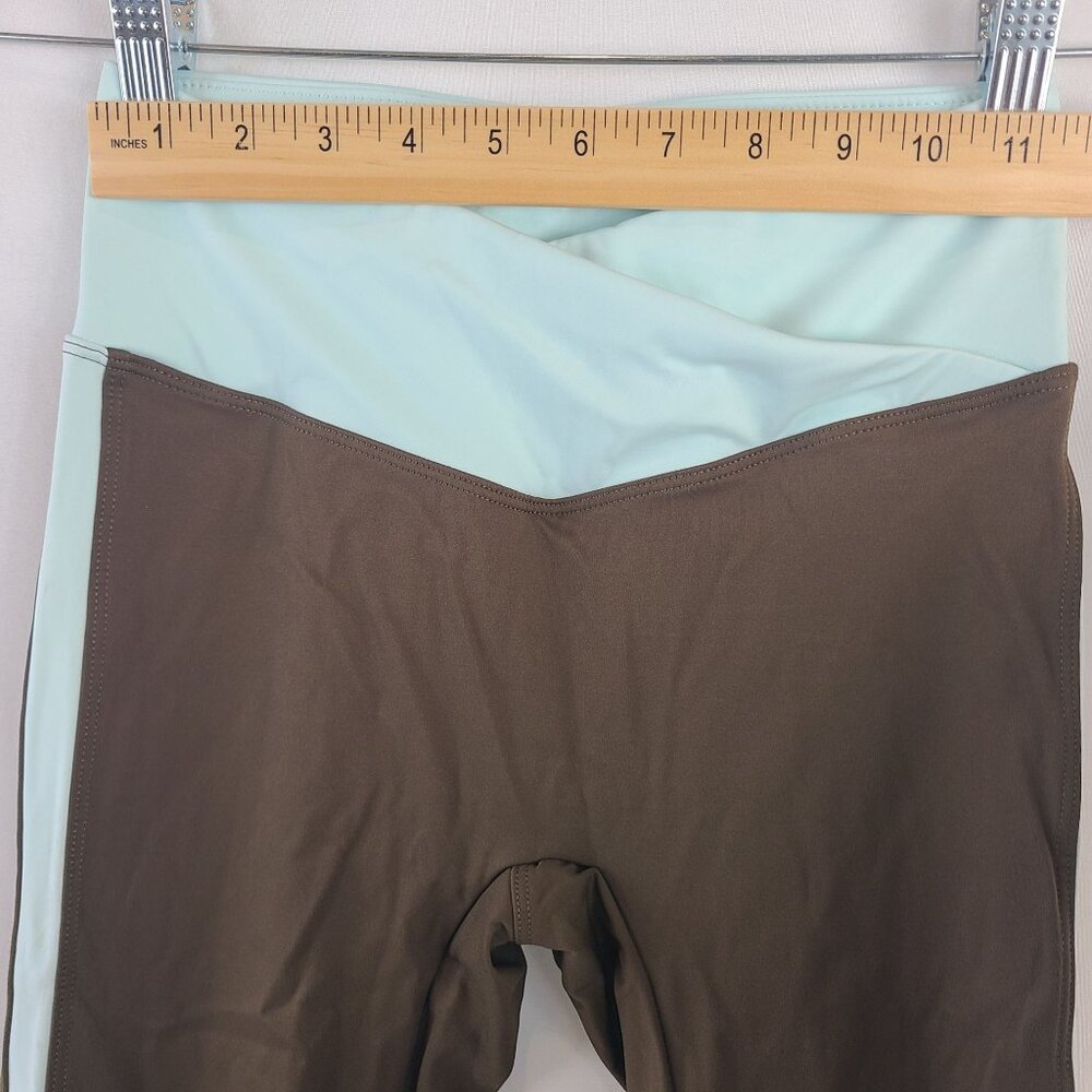 NWT Musera Womens Brown & Light Blue High-Waisted Leggings Sz S - Picture 4 of 7